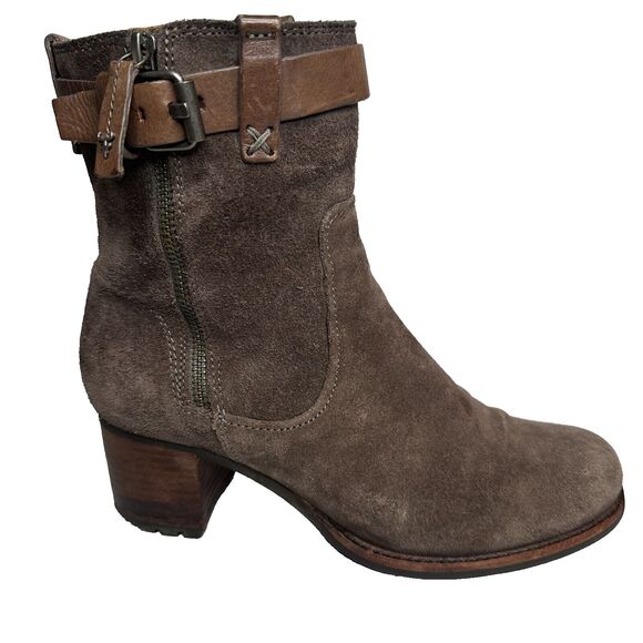 TRASK MADISON SUEDE LEATHER WATERPROOF ANKLE BOOTS - Picture 1 of 16